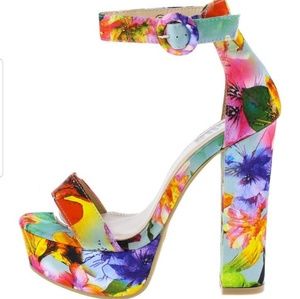 💙Multi Open Toe Ankle Strap Tall Platform Heel